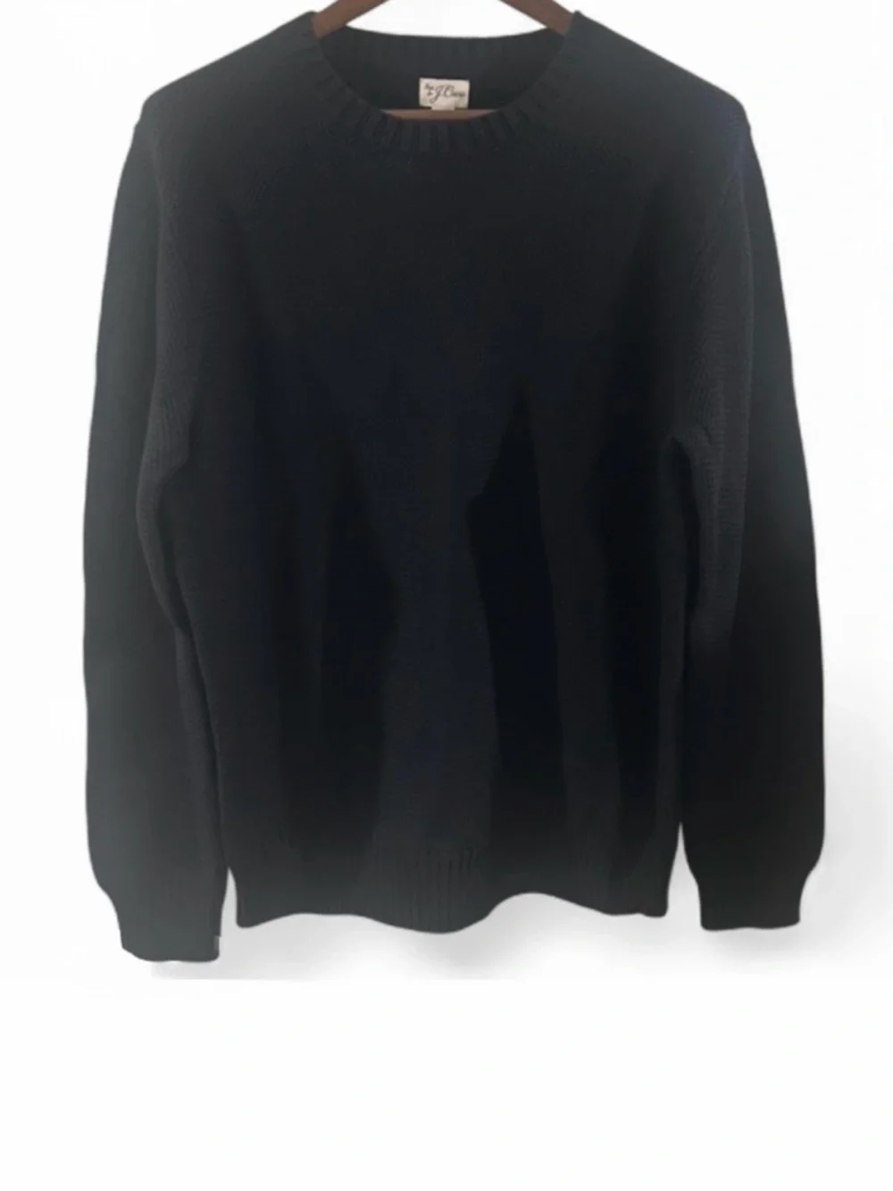J. Crew Black Basket-Stitch Crewneck Sweater Size Men’s Large (NWT)